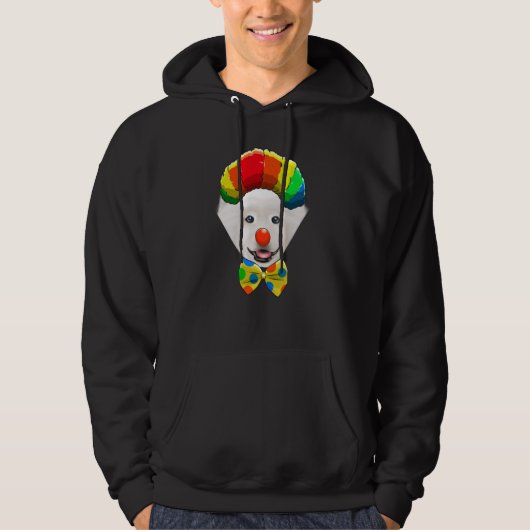 Clown Samoyed Circus Dog Hoodie (Voorkant)