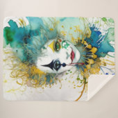 Clown Sherpa Blanket Sherpa Deken (Voorkant (horizontaal))