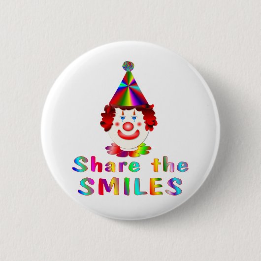 Clown Smile Ronde Button 5,7 Cm (Voorkant)