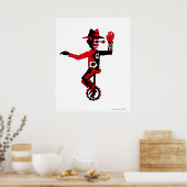 Clown sur monocycle poster d'art graphique abstrai (Cuisine)
