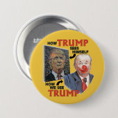 Clown Trump Ronde Button 7,6 Cm (Voorkant /achterkant)