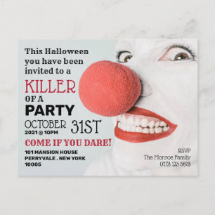 Clown tueur, Invitation de la fête d'Halloween