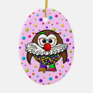 clown uil keramisch ornament