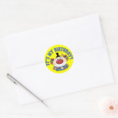 Clown Verjaardag Ronde Sticker (Envelop)