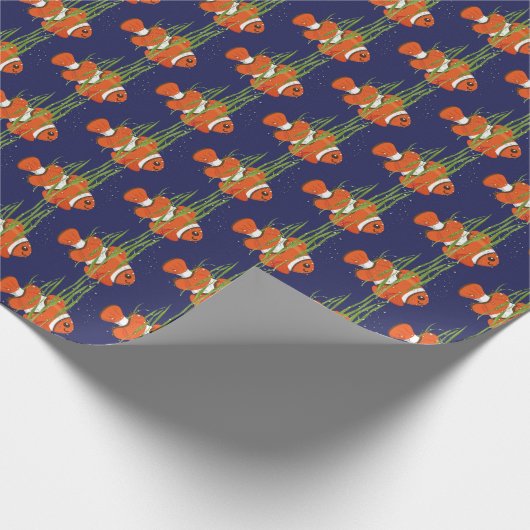 Clown Vis In Zeewier En Bubbels Cadeaupapier (Hoek)