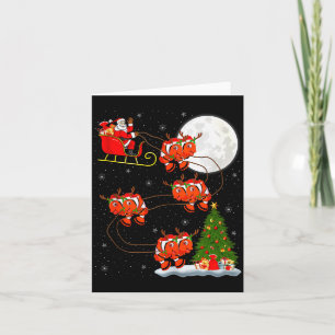 Clown Vis Santa Slede Vliegend Grappig Magisch Ker Kaart