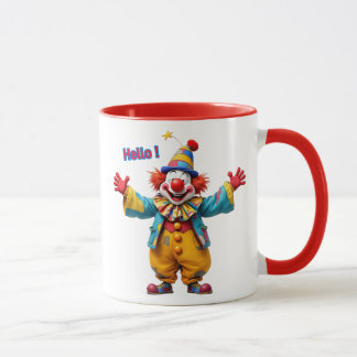 Clown, vrolijk met veel glimlach. mok