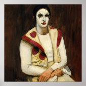 "Clown with Black Wig" door Walt Kuhn Poster (Voorkant)