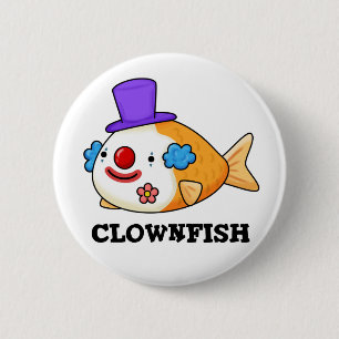 Clownfish Cute Animal Fish Pun Ronde Button 5,7 Cm