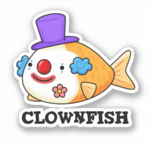 Clownfish Grappige Dierlijke Vis Pun Sticker