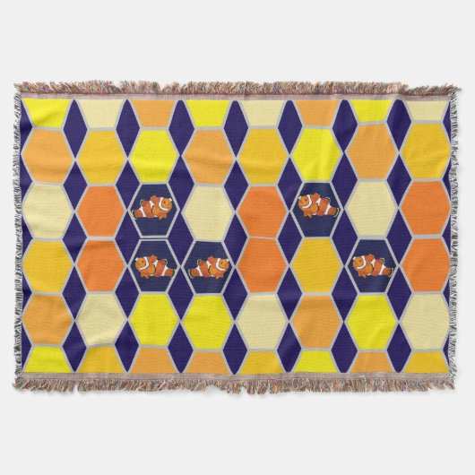 Clownfish Hand getrokken kunst Deken (Voorkant)