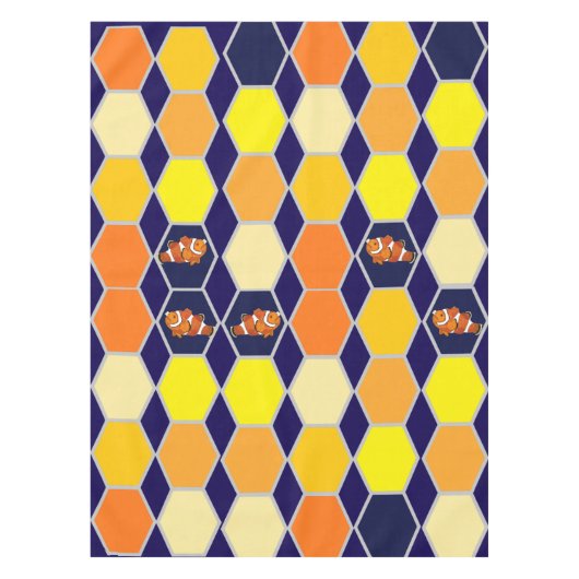 Clownfish Hand getrokken kunst Tafelkleed (Voorkant)