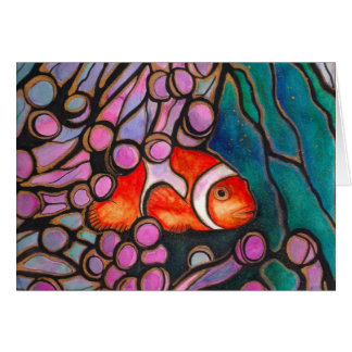 Clownfish Zee Anemone "Glas in lood" design!