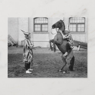Clowning Around on a Horse, 1915 Briefkaart