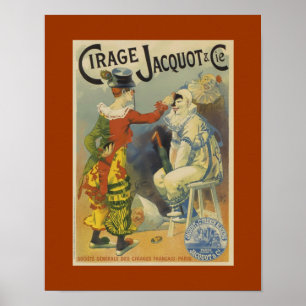 Clowns Cirage Jacquot Poster d'art Vintage