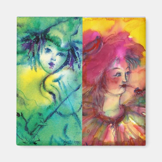 CLOWNS COLLECTIE / Venetian Masquearde Ball Magneet (Voorkant)