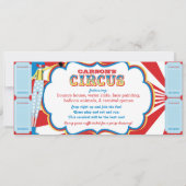 Clowns de cirque Invitation d'anniversaire (Dos)