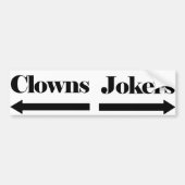 Clowns en okers bumpersticker (Voorkant)