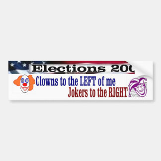 Clowns en okers bumpersticker