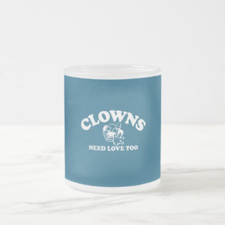 Clowns hebben ook liefde nodig matglas koffiemok
