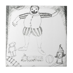 Clowns is er tegeltje