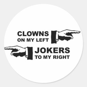 Clowns & Jokers Humor Ronde Sticker
