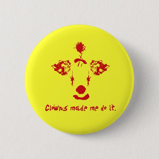 Clowns liet me het doen ronde button 5,7 cm (Voorkant)