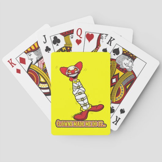 Clowns maakten dat ik het deed...speelkaarten pokerkaarten (Achterkant)