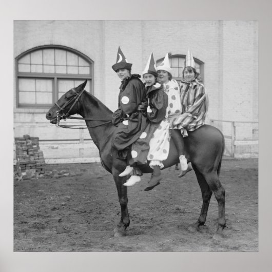 Clowns op een paard, 1915 poster (Voorkant)