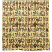  clowns op geel douchegordijn (Voorkant)