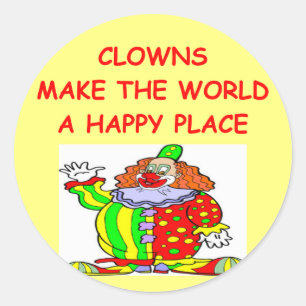 clowns ronde sticker