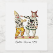 Clowns victoriens vin bière ou boisson étiquette (Étiquettes simples)