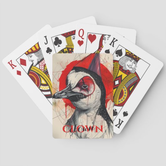 clownspinguïn pokerkaarten (Achterkant)
