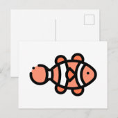 Clownvis Briefkaart (Voorkant / Achterkant)