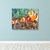 Clownvis Canvas Afdruk (Insitu (Houten vloer))