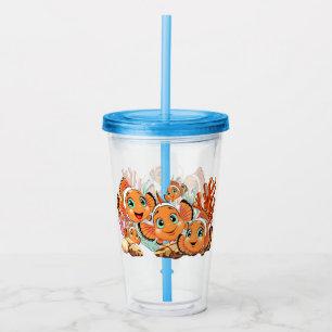 Clownvis Cartoon leuk Familie Onderwater Acryl Drinkbeker
