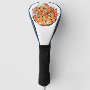 Clownvis Cartoon leuk Familie Onderwater Golfheadcover