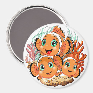 Clownvis Cartoon leuk Familie Onderwater Magneet