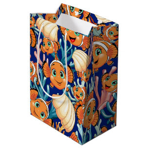 Clownvis Cartoon leuk Familie Onderwater Medium Cadeauzakje