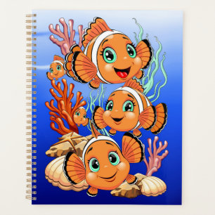 Clownvis Cartoon leuk Familie Onderwater Planner