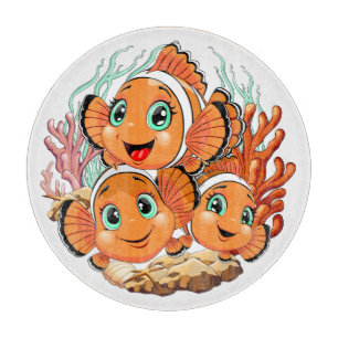Clownvis Cartoon leuk Familie Onderwater Snijplank
