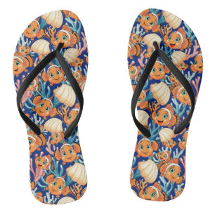 Clownvis Cartoon leuk Familie Onderwater Teenslippers