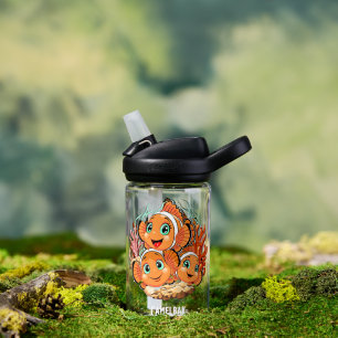 Clownvis Cartoon leuk Familie Onderwater Waterfles