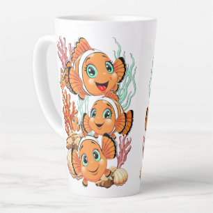 Clownvis Cartoon lief Familie Onderwater Latte Mok