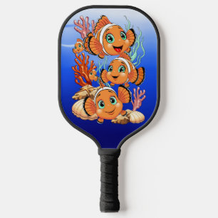 Clownvis Cartoon Lief Familie Onderwater Pickleball Paddle