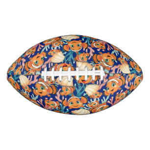 Clownvis Cartoontje schattig Familie Onderwater American Football