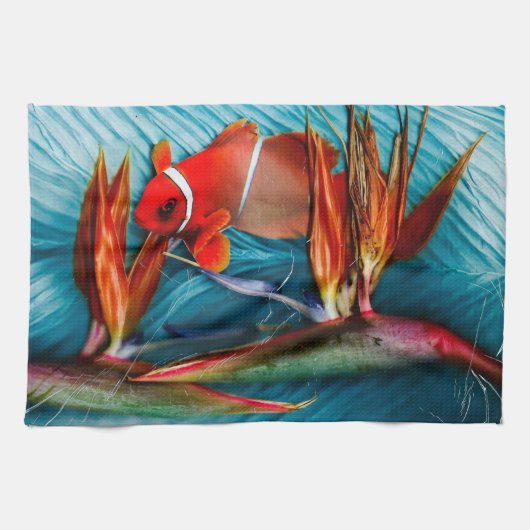 Clownvis in keukenhanddoek van het Paradijs (Horizontaal)