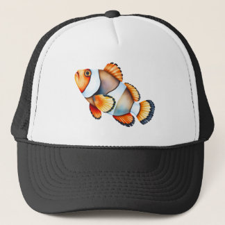 clownvis met oranje strepen trucker pet