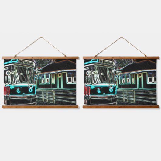 CLRV Neon à stn 91x66cm 2set Bois Tapisserie mural (Double)