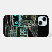 CLRV Neon à stn iPhone 15 Téléphone Case (Verso Horizontal)